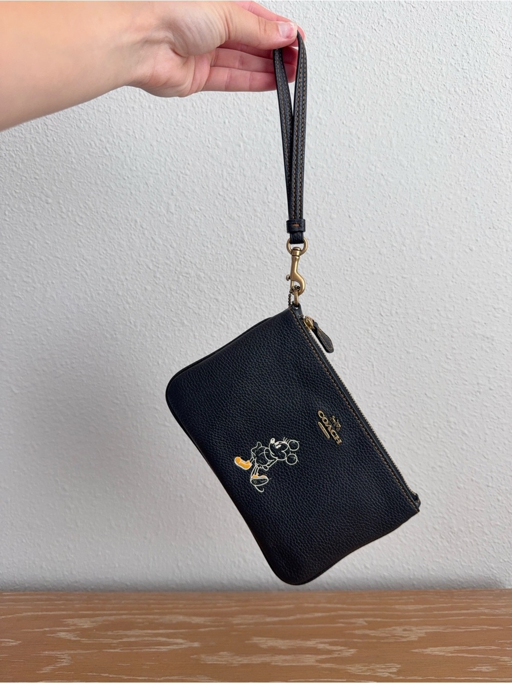 Coach x Disney Black Leather Wristlet - Picture 9 of 9